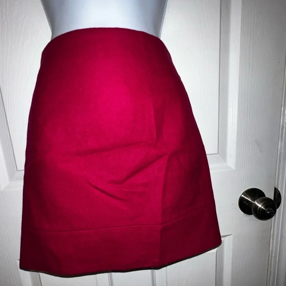 Vtg J. Crew Women’s 4 Hot Pink Wool A-Line Classic Mini Skirt S